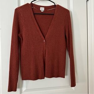 A New Day Terracotta Ribbed Knit Top
